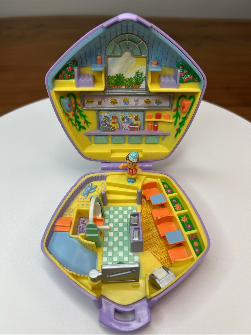 Vintage Polly Pocket Burger Stand 1992 Bluebird Compact